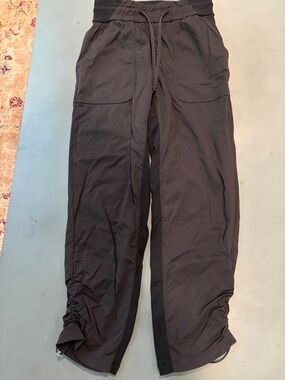 lululemon athletica Black Women's Drawstring Joggers with Ruched Ankles